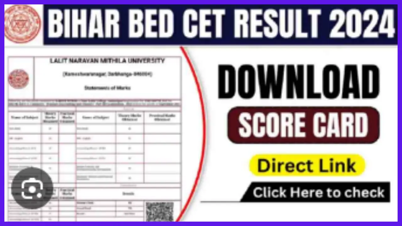 Bihar CET B.Ed Entrance Exam Result 2024