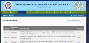 KNRUHS MDS 2024-25, Dental Admissions 2024