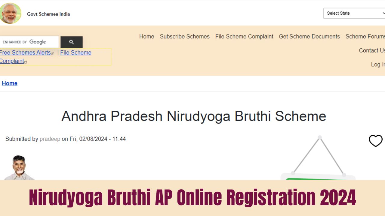 Nirudyoga Bruthi AP Online Registration 2024