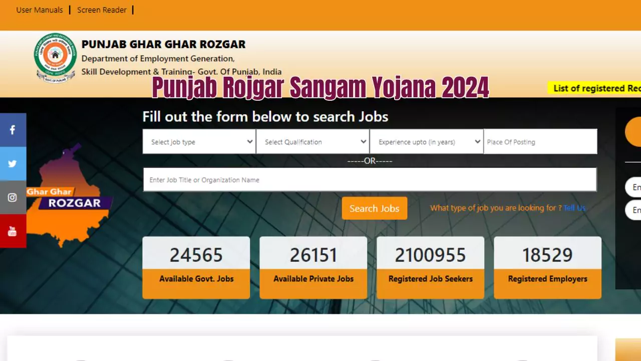 Punjab Rojgar Sangam Yojana 2024