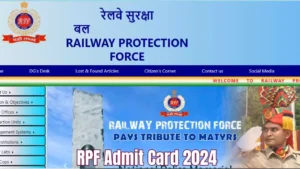 RPF Admit Card 2024