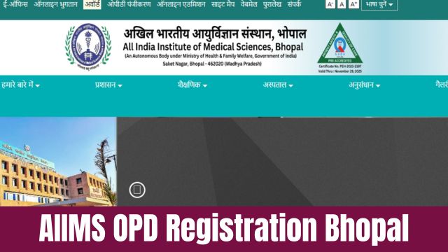 AIIMS OPD Registration Bhopal