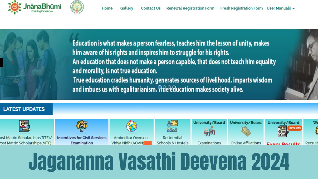 Andhra Pradesh Scholarships, Jagananna Vasathi Deevena 2024,