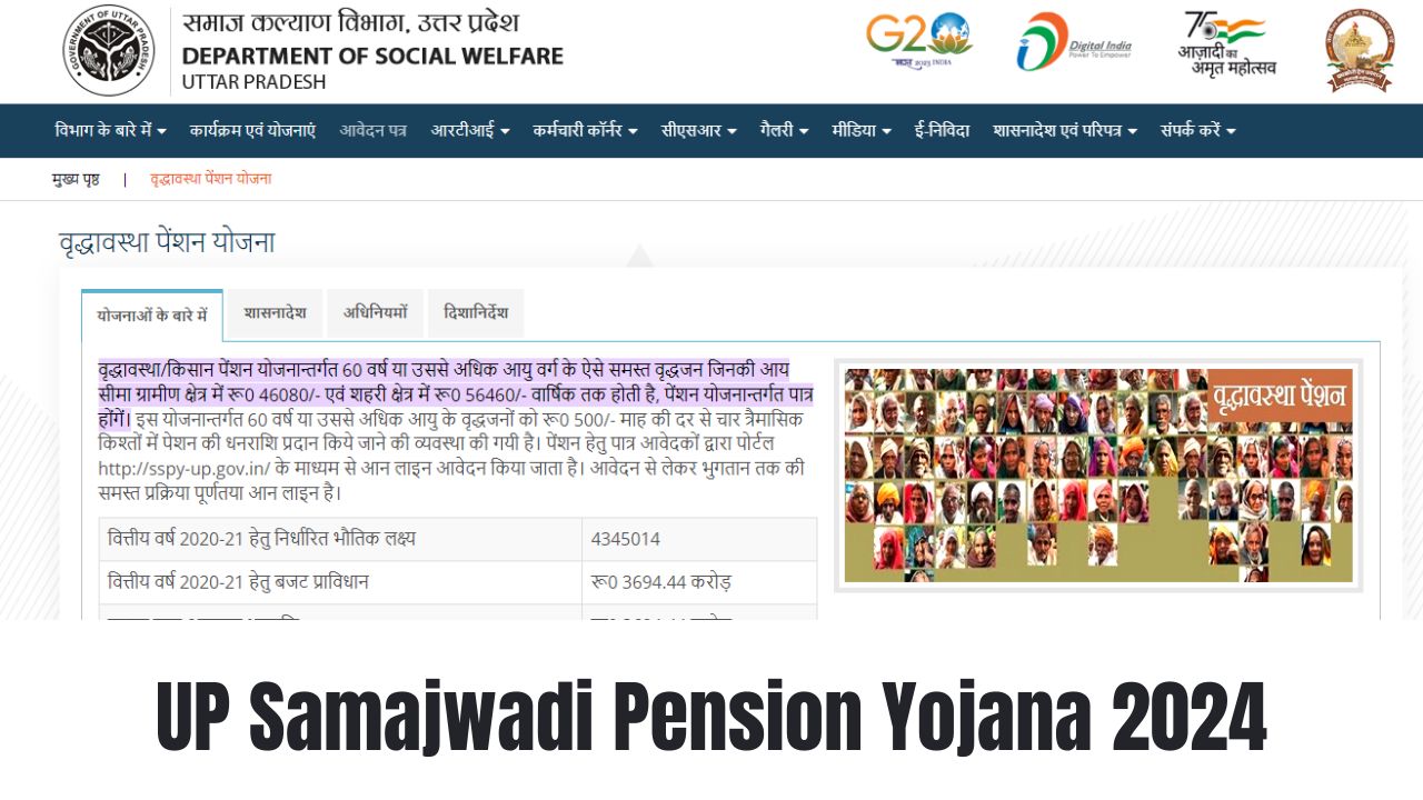 UP Samajwadi Pension Yojana 2024