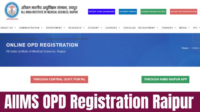 opd registration aiims raipur